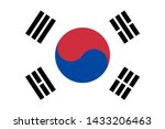 south korea flag isolated on... | Shutterstock . vector #1433206463