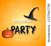 halloween party invitation.... | Shutterstock .eps vector #1157061730