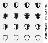 Set Of Medieval Shields Black...
