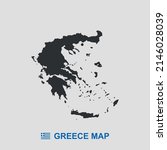 greece simple map black and... | Shutterstock .eps vector #2146028039