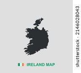 ireland simple map black and... | Shutterstock .eps vector #2146028043