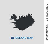 iceland simple map black and... | Shutterstock .eps vector #2146028079