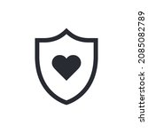 shield icon. security vector... | Shutterstock .eps vector #2085082789