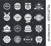vector set of retro badges ... | Shutterstock .eps vector #400518736
