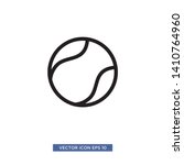 tennis ball icon vector... | Shutterstock .eps vector #1410764960