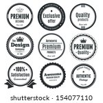 nine scalable vintage badges | Shutterstock .eps vector #154077110