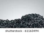 Pile Of Used Rubber Tyres...