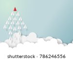 paper airplanes in form of... | Shutterstock .eps vector #786246556
