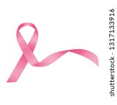pink ribbon isolated on a white ... | Shutterstock .eps vector #1317133916