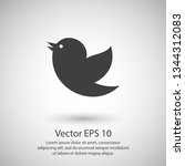 bird vector icon  a little bird.... | Shutterstock .eps vector #1344312083