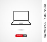 laptop icon vector illustration.... | Shutterstock .eps vector #658072033
