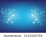 blue technology background... | Shutterstock .eps vector #1113163733
