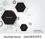 hexagon geometric. vector... | Shutterstock .eps vector #1663854493