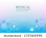 modern abstract medical vector... | Shutterstock .eps vector #1737605990