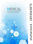 vector geometric medical ... | Shutterstock .eps vector #1853065873