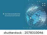 abstract technology global... | Shutterstock .eps vector #2078310046