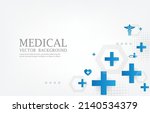 modern medical white wallpaper... | Shutterstock .eps vector #2140534379