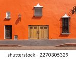Scenic colorful colonial architecture of Cuernavaca streets in Mexico Morelos.