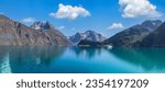 Small photo of Prince Christian Sound waterway in Greenland, famous travel destination and tourist attraction.