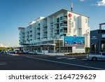 Small photo of Ballina, New South Wales, Australia - May 28, 2022: Ramada hotel and suites building