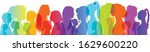 silhouette group of multiethnic ... | Shutterstock .eps vector #1629600220