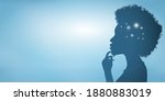thinking african american woman ... | Shutterstock . vector #1880883019