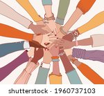 group of arms and hands on top... | Shutterstock .eps vector #1960737103