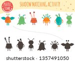 shadow matching activity for... | Shutterstock .eps vector #1357491050