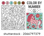 vector magic kingdom color by... | Shutterstock .eps vector #2066797379