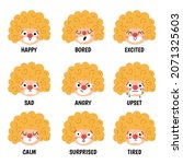 vector set with clown faces... | Shutterstock .eps vector #2071325603