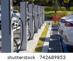 Electric car charging station in Korea
