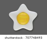 fried egg  star clipping path. | Shutterstock . vector #707748493