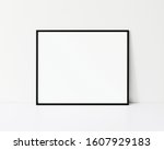 horizontal black thin frame... | Shutterstock . vector #1607929183