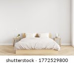 minimal bedroom wall mock up... | Shutterstock . vector #1772529800