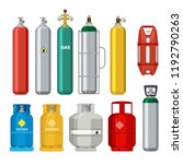 Gas Cylinders Icons. Petroleum...