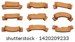 wooden banners. rustic... | Shutterstock .eps vector #1420209233