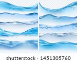 wave realistic splashes. liquid ... | Shutterstock .eps vector #1451305760