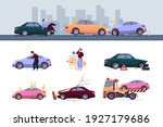 insurance car. crash auto... | Shutterstock .eps vector #1927179686