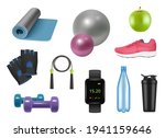 realistic fitness equipment.... | Shutterstock .eps vector #1941159646