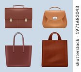 Leather Bags. Vintage Business...