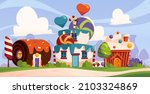 candy background. fantasy tasty ... | Shutterstock .eps vector #2103324869