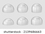 transparent domes. exhibition... | Shutterstock .eps vector #2139686663