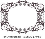 vintage floral filigree border. ... | Shutterstock .eps vector #2150217969