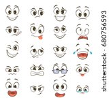 Cartoon Happy Faces With...
