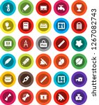 white solid icon set  water tap ... | Shutterstock .eps vector #1267082743