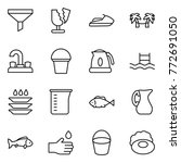 thin line icon set   funnel ... | Shutterstock .eps vector #772691050