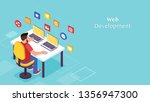 concept of software engineer... | Shutterstock .eps vector #1356947300