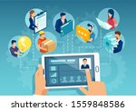 online business management... | Shutterstock .eps vector #1559848586