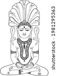 indian jainism god lord... | Shutterstock .eps vector #1981295363