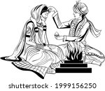 indian wedding symbol groom and ...
